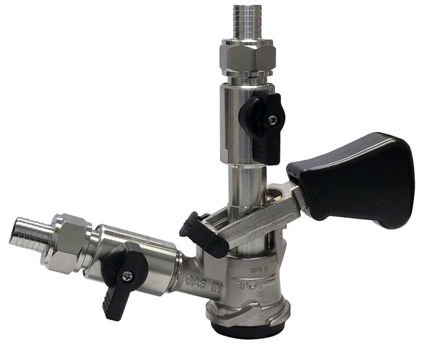 "D" KEG WASHING & FILLING COUPLER W/MM SHUT-OFFS