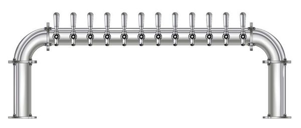 12 TAP 3" DIA. POLISHED SS BRIDGE TOWER AIR COOLED