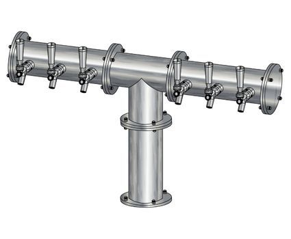 6 TAP(4"OC)BRUSHED SS CONDOR "T" CH-MX CLD