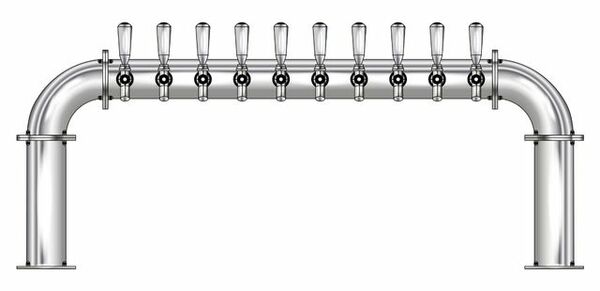 10 TAP 3" DIA. POLISHED SS BRIDGE TOWER AIR COOLED