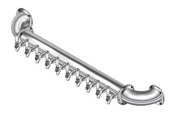 10 TAP(4"OC)POLISHED SS LIONS GATE WM CH-MX CLD