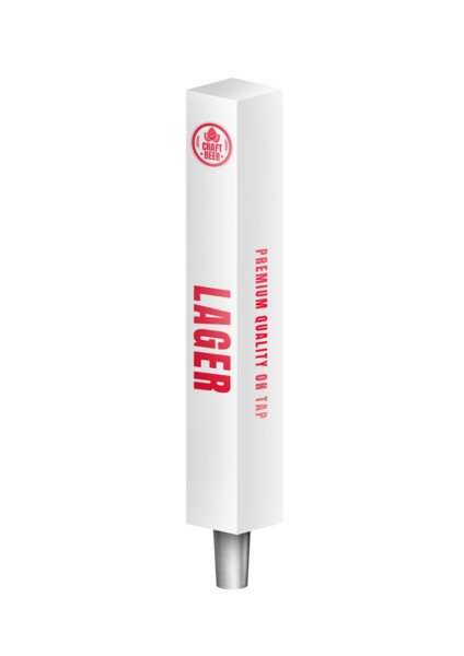 BR-4S 4CP WHT BATON (CHR) TAP HANDLE