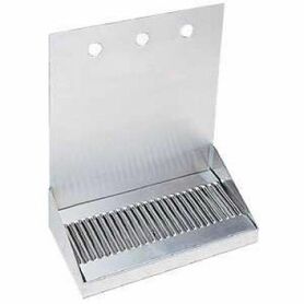 3H 12"W BRUSHED SS WALL MT. DRIP TRAY-14"H
