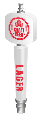 BR-4S 4CP WHITE PADDLE TOP BLACK CONICAL (CHR) TAP HANDLE