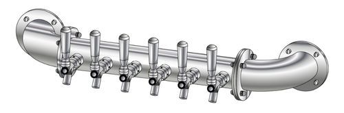 4 TAP POLISHED SS RAIL WM TOWER GLYCOL COOLED