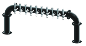 10 TAP(3"OC) MATTE BLACK BRIDGE TOWER GLYCOL COOLED