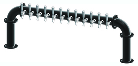 12 TAP(3"OC) MATTE BLACK BRIDGE TOWER GLYCOL COOLED