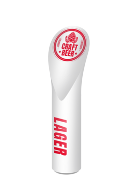 BR-2S 4CP WHITE FLUTE TAP HANDLE