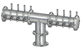 12 TAP BRUSHED SS 6" Dia.(6+6)DBL SERV. EAGLE "T" TOWER GC