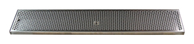 36" x 7" BRUSHED SS DRIP TRAY WITH DRAIN
