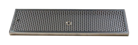 24" x 7" BRUSHED SS DRIP TRAY WITH DRAIN