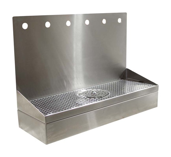 8H(6"OC)48"W BRUSHED SS WALL MT GROWLER STN-22"H