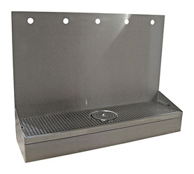 5H(6"OC)30"W BRUSHED SS WALL MT GROWLER STN-22"H