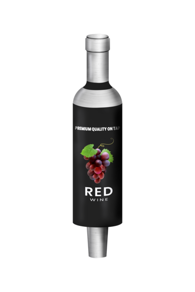 BR-2S 4CP BLACK "RED WINE" BOTTLE TAP HANDLE