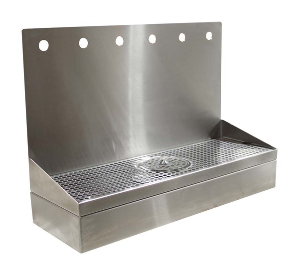 7H(6"OC)42"W BRUSHED SS WALL MT GROWLER STN-22"H