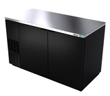 ASBER 58" 2-DOOR BLACK BACK BAR