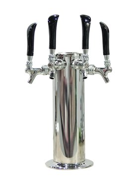 4 TAP BRUSHED SS 4" DIA. COLUMN TOWER AIR COOLED