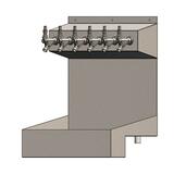 6 TAP BRUSHED SS 18" WALL MT. KRONOS AIR COOLED