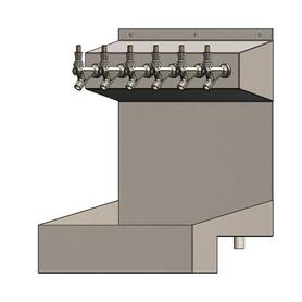 6 TAP BRUSHED SS 18" WALL MT. KRONOS AIR COOLED