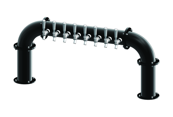 8 TAP(3"OC)MATTE BLACK LIONS GATE "U" CH-MX CLD FOR BACK BAR