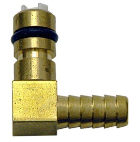 FLOJET BRASS 1/4" BARB "L" GAS FITTING FOR T5000 PUMP