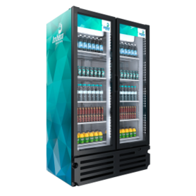 BR. VRD-37 UPRIGHT DOUBLE GLASS DOOR COOLER