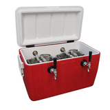 48qt PLASTIC JOCKEY BOX-2 TAP 120' SS COIL with 304SS PARTS