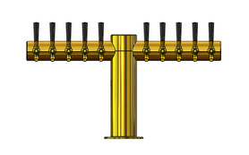 10 TAP PVD-BRASS METRO-T TOWER GLYCOL COOLED