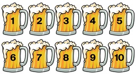 BRANDED BEER MUG LAMINATED LINE # TAG (10ea)