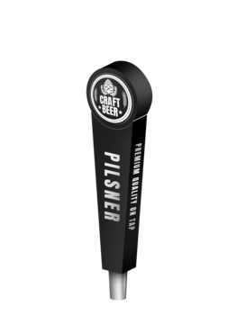 BR-4S 4CP BLK TOP WHT BOTTOM VICTORY (CHR) TAP HANDLE