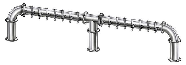 16 TAP(4"OC)POLISHED SS LIONS GATE 3P GLYCOL COOLED