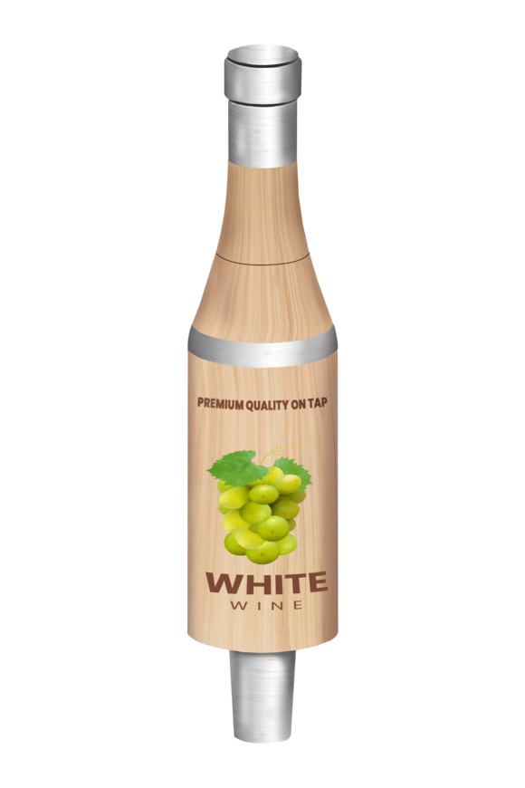 BR-2S 4CP NATURAL "WHITE WINE" BOTTLE TAP HANDLE
