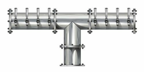 8 TAP BRUSHED SS 6" Dia. EAGLE "T" TOWER GLYCOL COOLED
