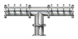 8 TAP BRUSHED SS 6" Dia. EAGLE "T" TOWER GLYCOL COOLED