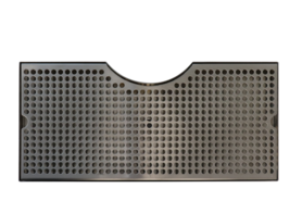 19-3/4" x 10"(8-1/4"c/o) BRUSHED SS DRIP TRAY WITH DRAIN