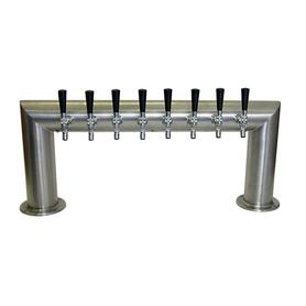 8 TAP BRUSHED SS PASS-THRU TWR LEFT SIDE EXIT GLYCOL COOLED