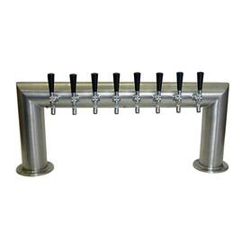 8 TAP BRUSHED SS PASS-THRU TWR LEFT SIDE EXIT GLYCOL COOLED