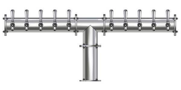 10 TAP(4"OC)POLISHED SS CONDOR "T" CH-MX CLD