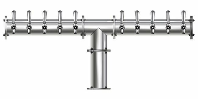 10 TAP(4"OC)POLISHED SS CONDOR "T" CH-MX CLD