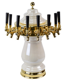 8T VIENNA CLEAR CERAMIC TWR W/PVD-BRS RING AIR-NO TAPS