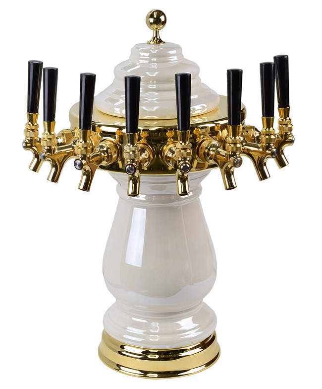 8T VIENNA CLEAR CERAMIC TWR W/PVD-BRS RING AIR-NO TAPS