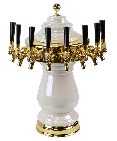 8T VIENNA CLEAR CERAMIC TWR W/PVD-BRS RING AIR-NO TAPS