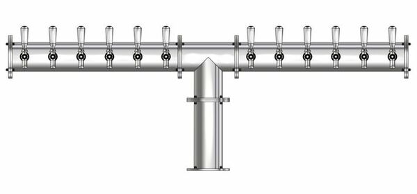 12 TAP(4"OC)POLISHED SS CONDOR "T" CH-MX AIR