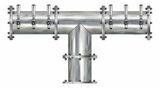 6 TAP BRUSHED SS 6" Dia. EAGLE "T" TOWER GLYCOL COOLED