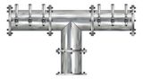 6 TAP BRUSHED SS 6" Dia. EAGLE "T" TOWER GLYCOL COOLED