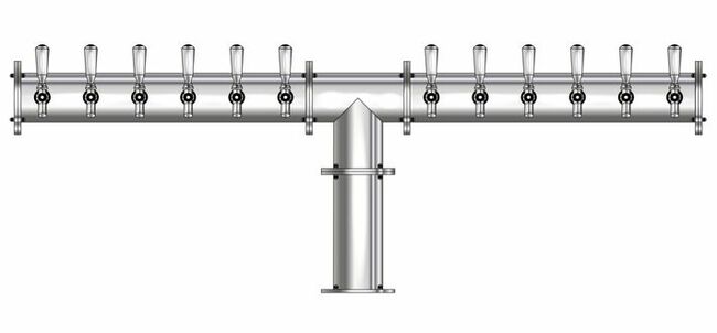 12 TAP(4"OC)POLISHED SS CONDOR "T" CH-MX CLD