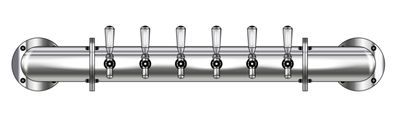 6 TAP(4"OC)POLISHED SS LIONS GATE WM CH-MX CLD