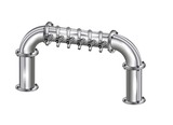 6 TAP(3"OC)POLISHED SS LIONS GATE "U" CH-MX CLD