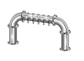 6 TAP(3"OC)POLISHED SS LIONS GATE "U" CH-MX CLD