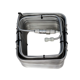 120' SQUARE 304SS COIL & SS FLOW CONTROL-9-1/4"H x 9-3/4"W